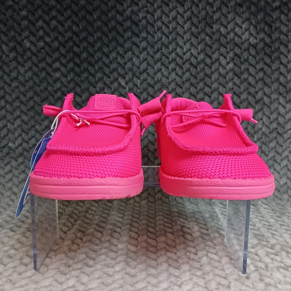 Hey Dude Wendy Funk Mono Wide Electric Pink Women's Sneakers Shoes Size 6D - Picture 4 of 10